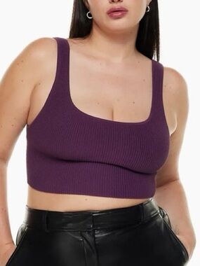 Sculpt Knit Aritzia Crop Top  purple size Small